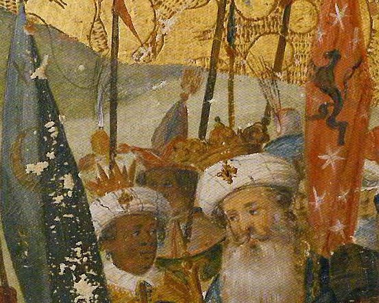 Detail ora dla pitura d’autere cun l motif dl viac di Trëi Rëiesc Detail ora dla pitura d’autere cun l motif dl viac di Trëi Rëiesc